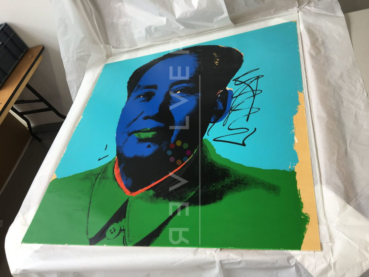 Mao 99 screenprint out of frame, by Andy Warhol