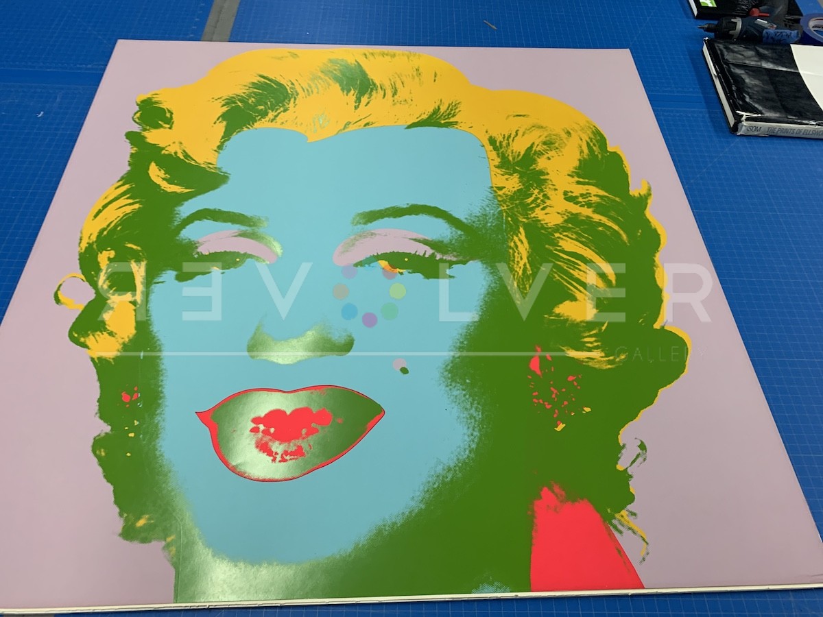 Picture of Marilyn Monroe (Marilyn) (FS II.28), 1967, Purple Blue Yellow, Screen Print Out of Frame, by Andy Warhol