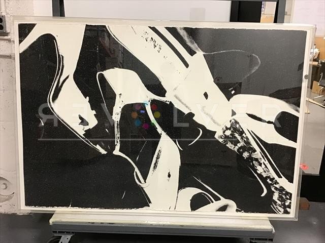 Warhol's Shoes 255 screenprint out of frame