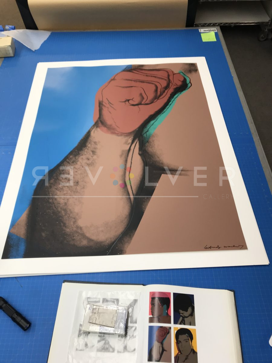 Warhol's Muhammad Ali 181 screenprint out of the frame