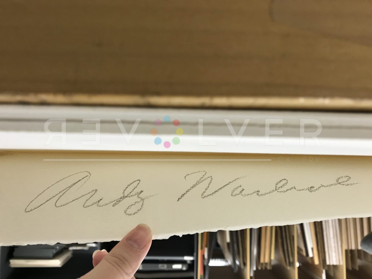 Warhol's signature on the Ladies and Gentlemen 134 print