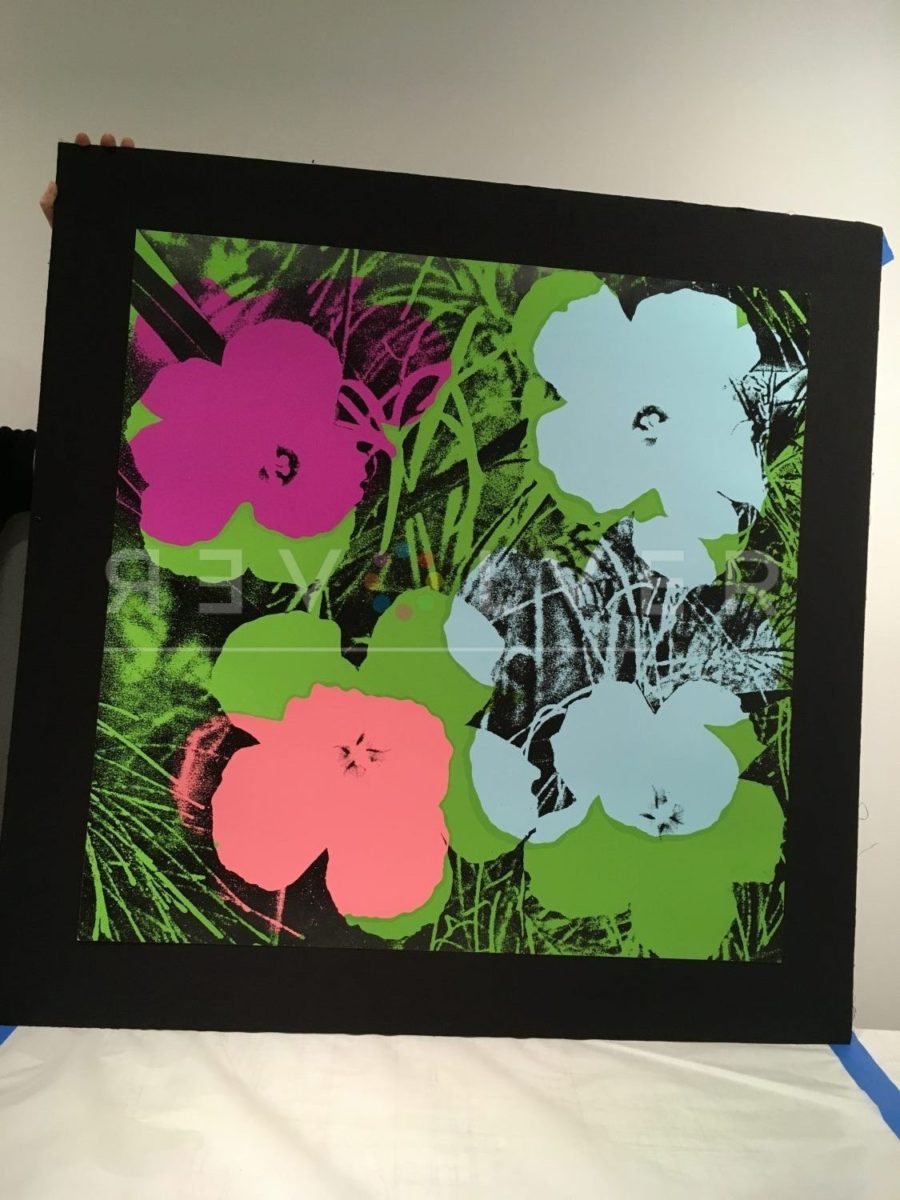 Andy Warhol Flowers 64 framed.