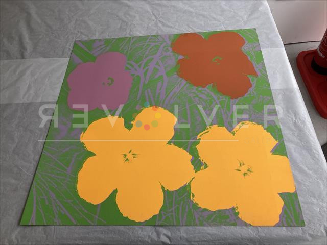 Andy Warhol's Flowers 65 screenprint out of frame