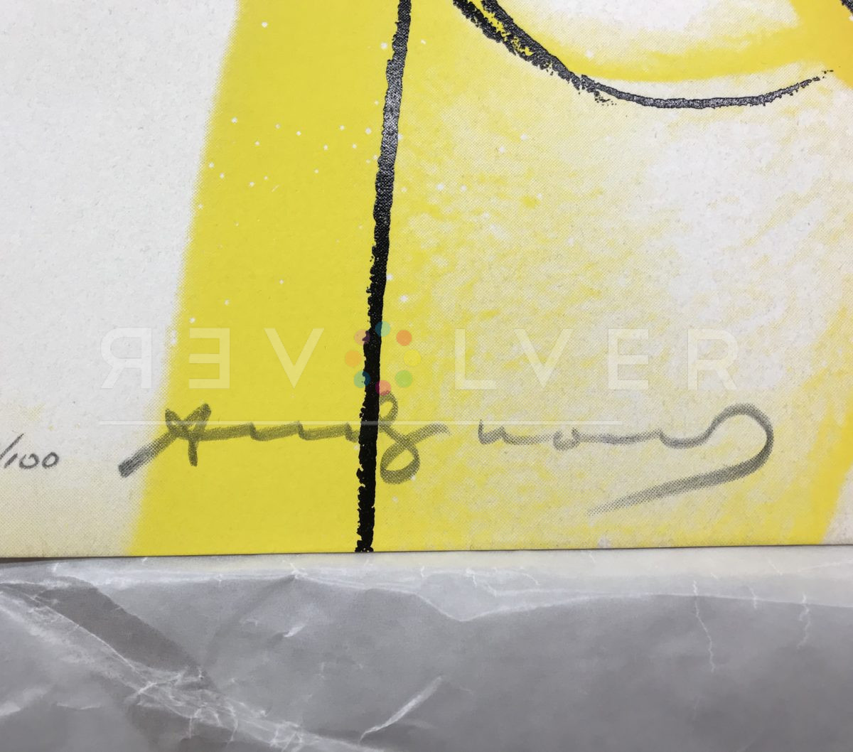Warhol's signature on the Love 311 screen print