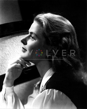 Ingrid Bergman posing for a publicity shoot.
