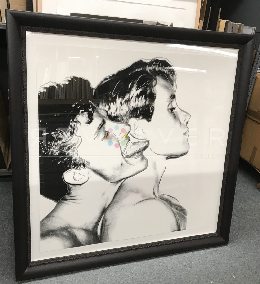 The White Querelle screenprint by Andy Warhol in frame