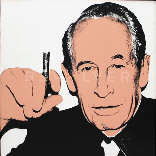 Andy Warhol Phillip Rosenthal screenprint. Cropped into a square, with revolver gallery watermark.