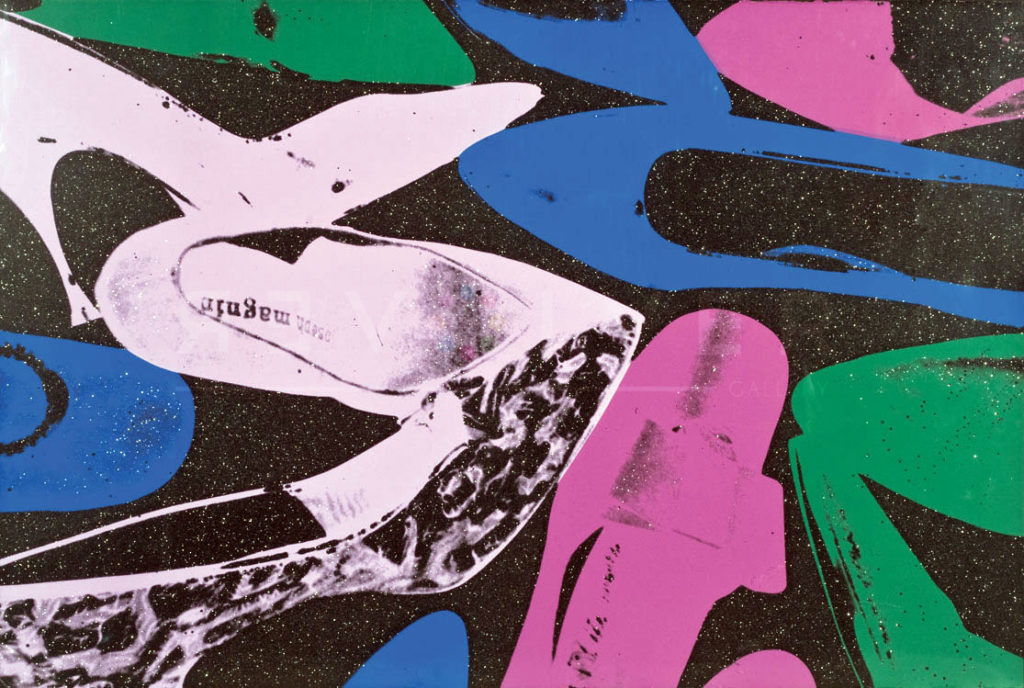 Andy Warhol Shoes 254 screenprint stock image.