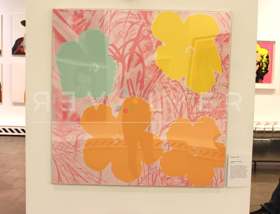 Picture of Flowers 70 (FS II.70), 1970, Red Orange Yellow Green, by Andy Warhol, Hung on Gallery Wall.