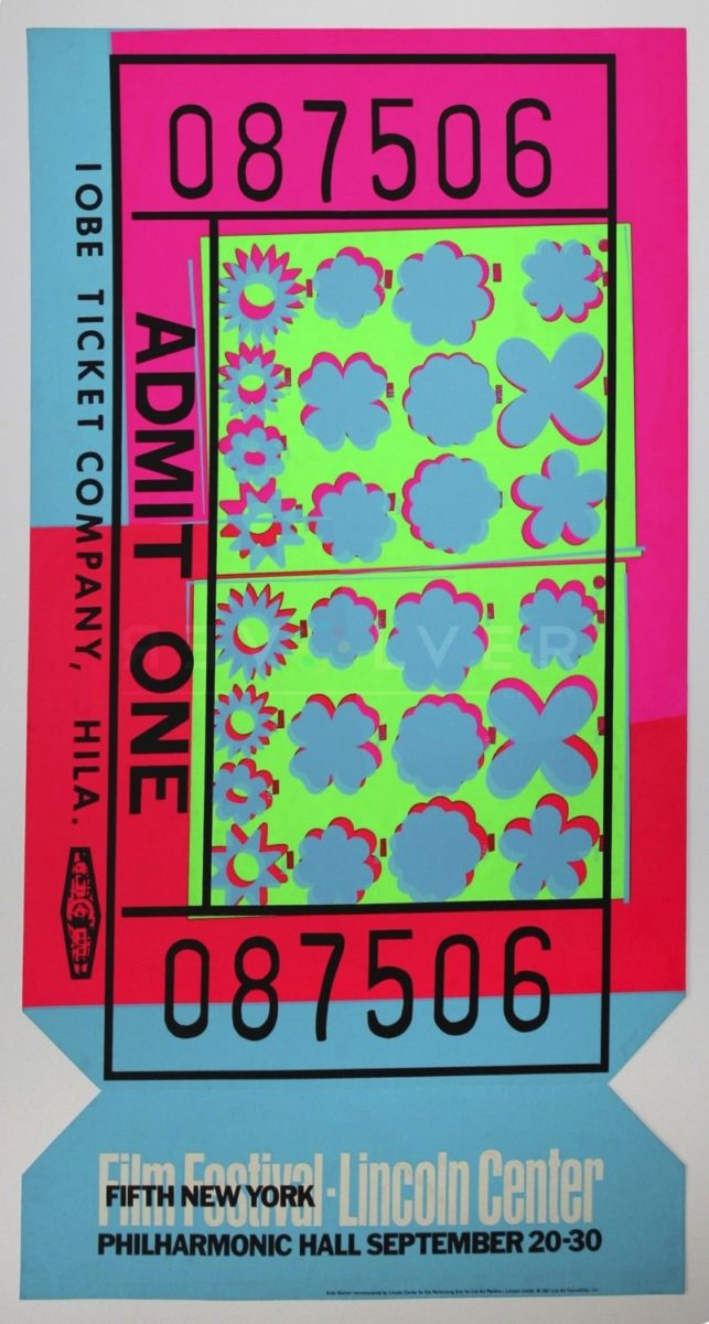 Andy Warhol - Lincoln Center Ticket F.S. II 19 jpg