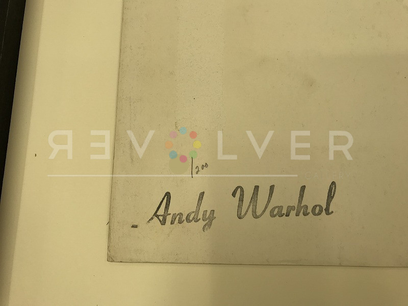 Warhol's signature on the Jackie III print