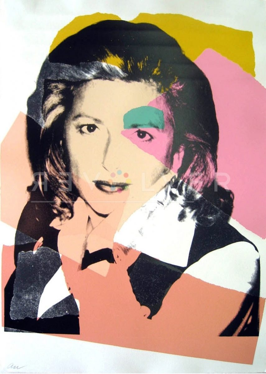Andy Warhol Marcia Weisman 122 screenprint scan with revolver watermark.