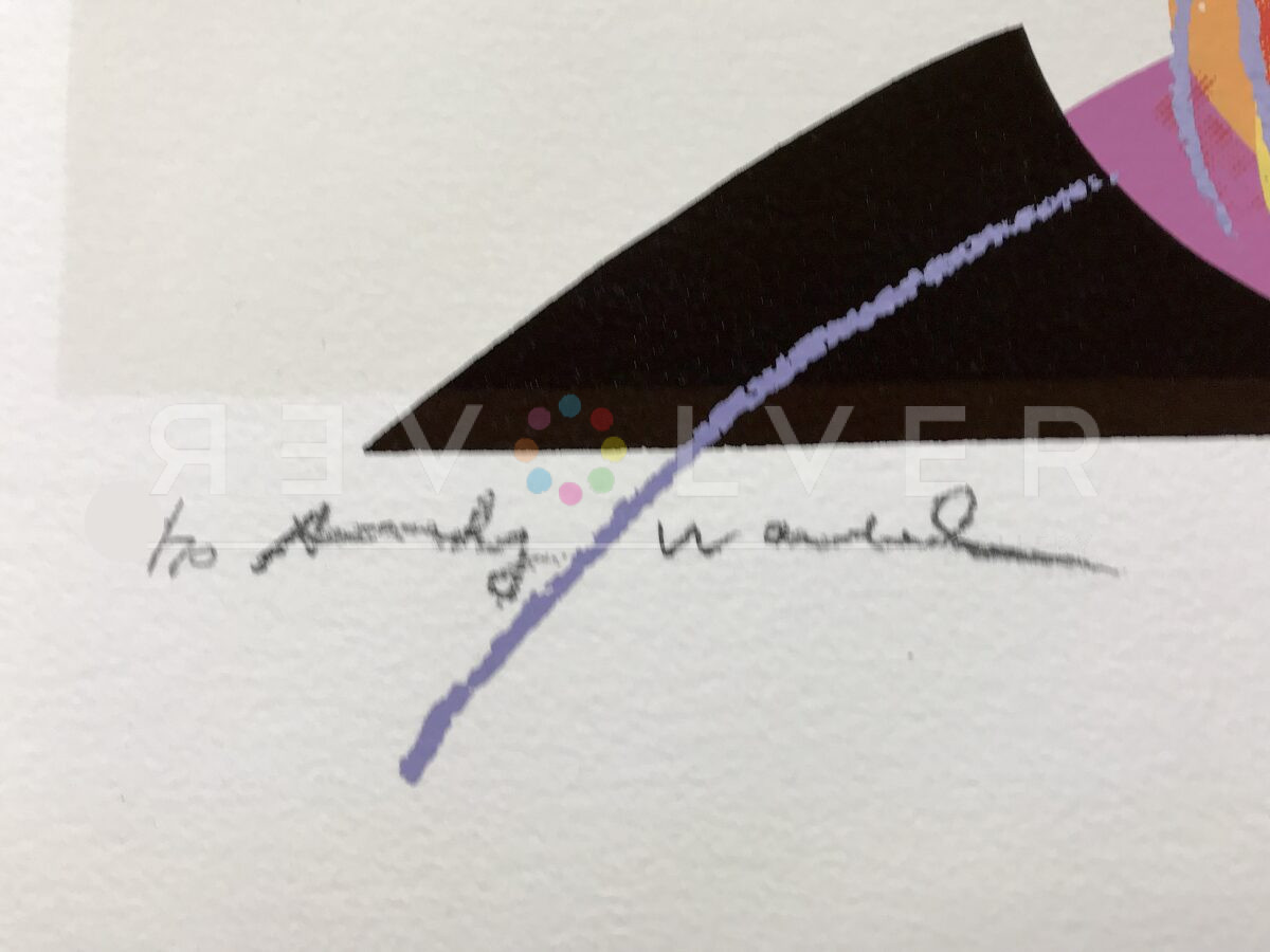 Warhol's signature on the Birth of Venus 318 screenprint
