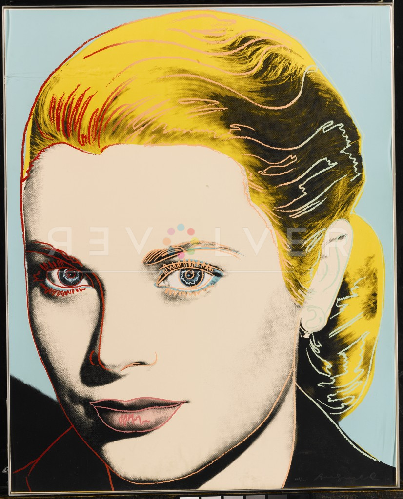 Grace Kelly portrait by Andy Warhol framed