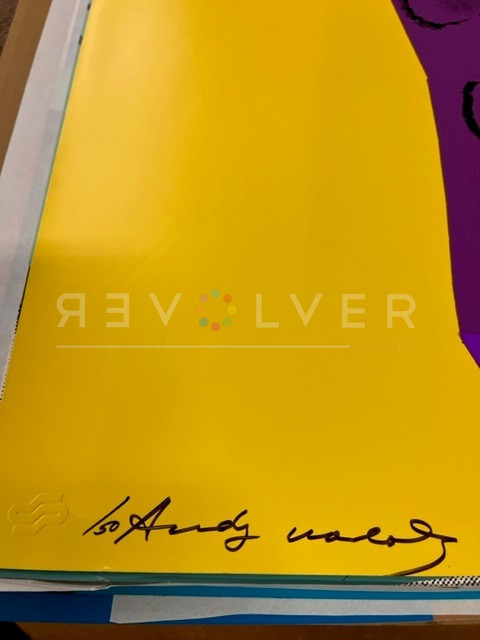 Warhol's signature on the Grapes 195 screen print