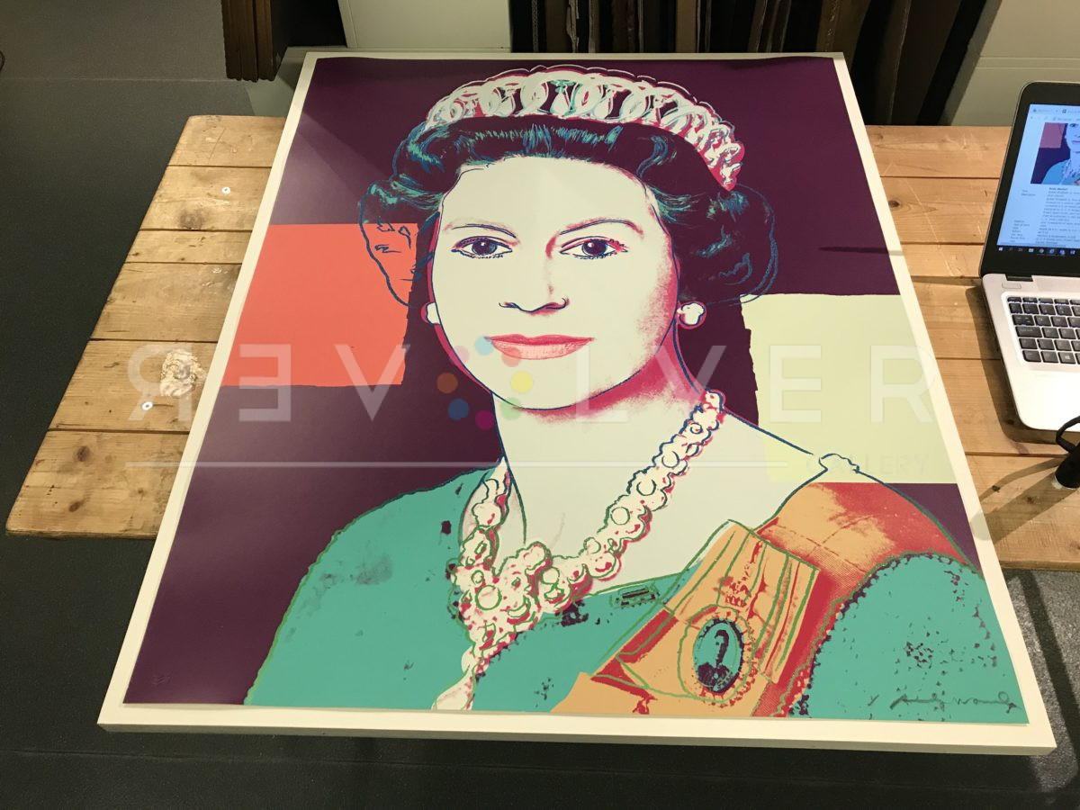 Queen Elizabeth II 335 screenprint out of frame