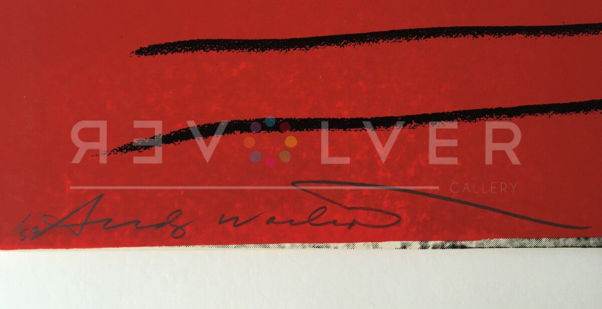 Warhol's signature on the Skulls 159 screen print