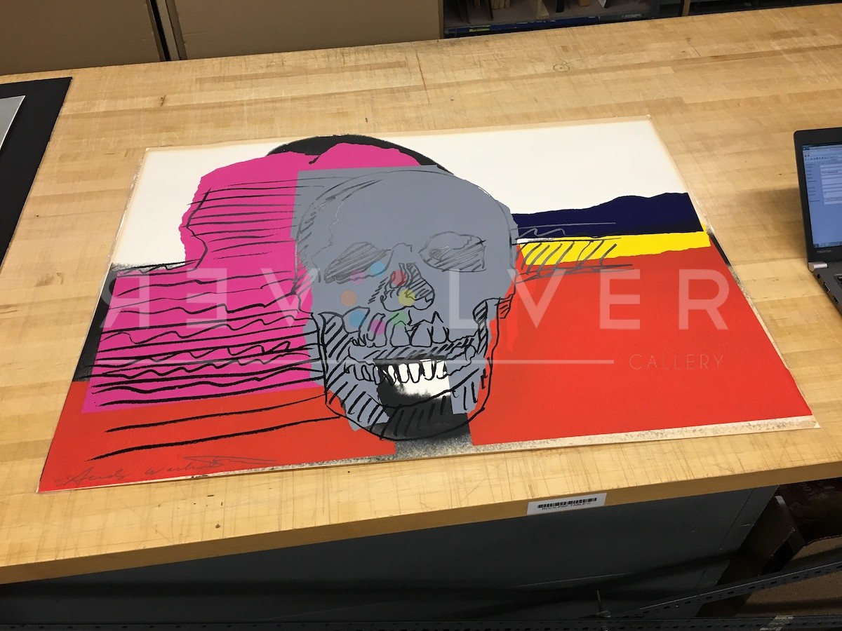 Picture of Skull (FS II.159), 1976, Original Red Screen Print Out of Frame, by Andy Warhol