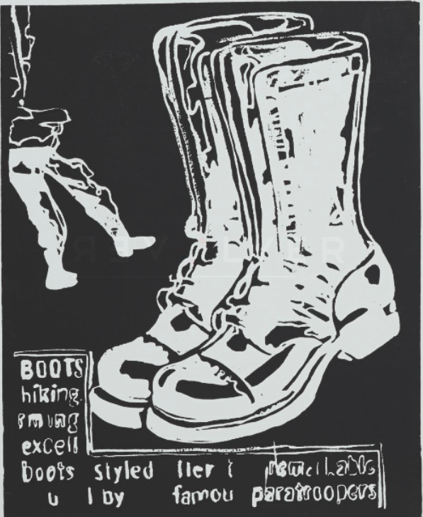 Andy Warhol Paratrooper Boots (Negative)
