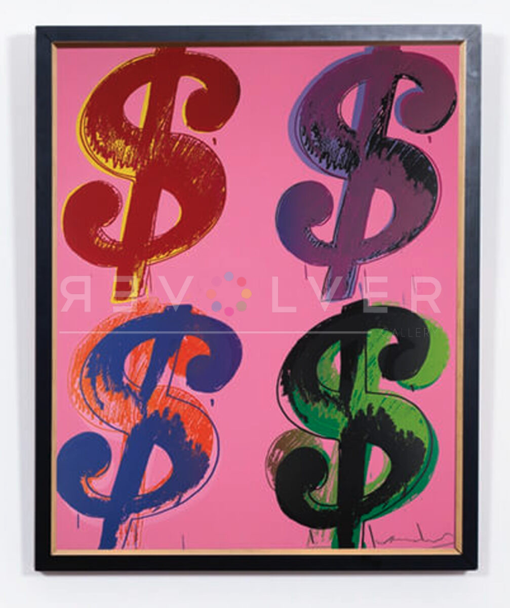 Dollar Sign (4) 281 Pink by Andy Warhol