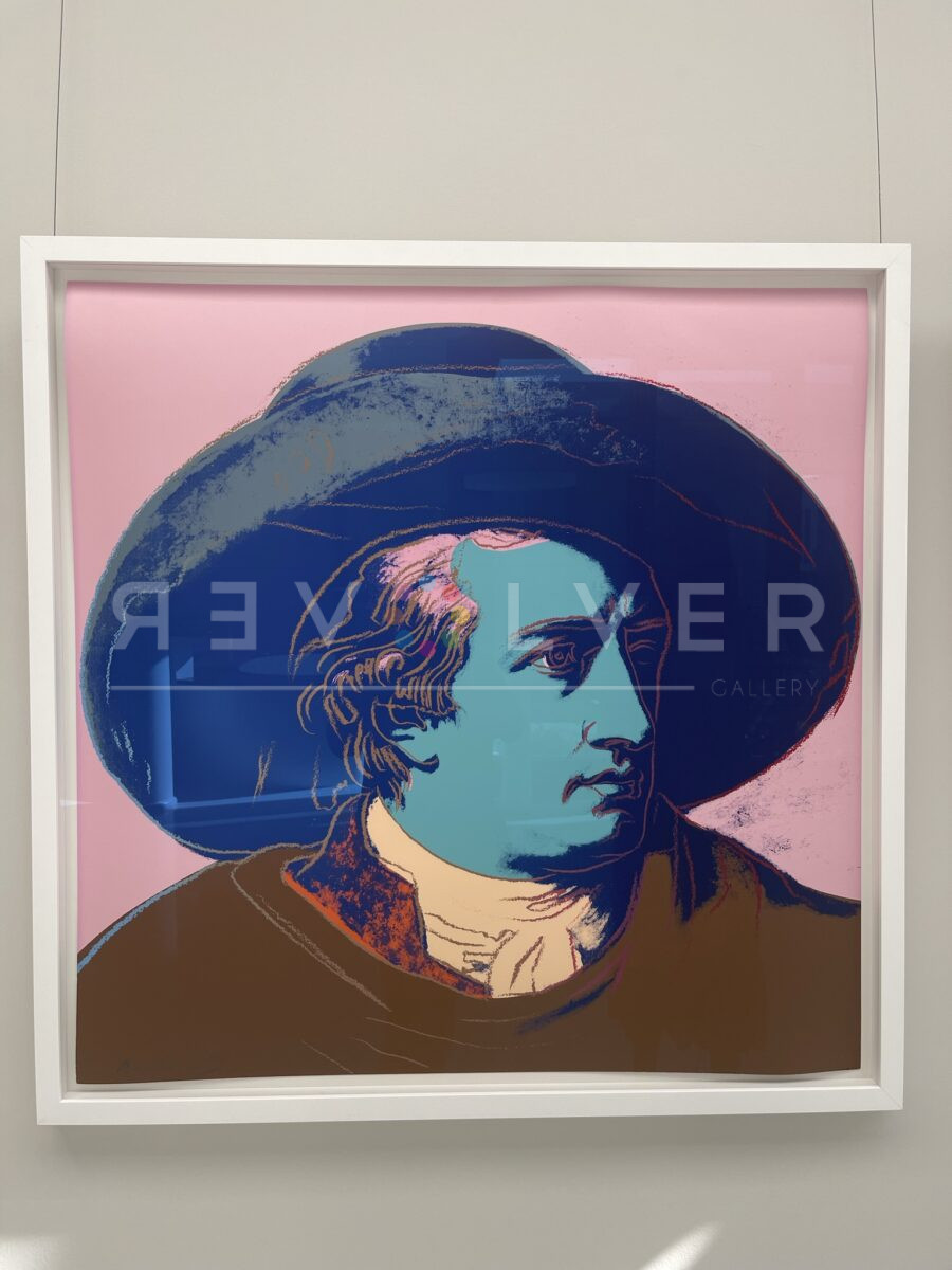 Goethe 270 by Andy Warhol framed on the wall