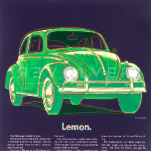 Volkswagen screenprint by Andy Warhol from the artist's Ads series.