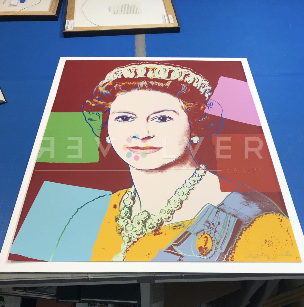 The Queen Elizabeth II 334 screen print out of frame