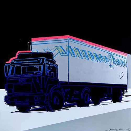 Andy Warhol Truck 370 screenprint stock image with Revolver watermark.