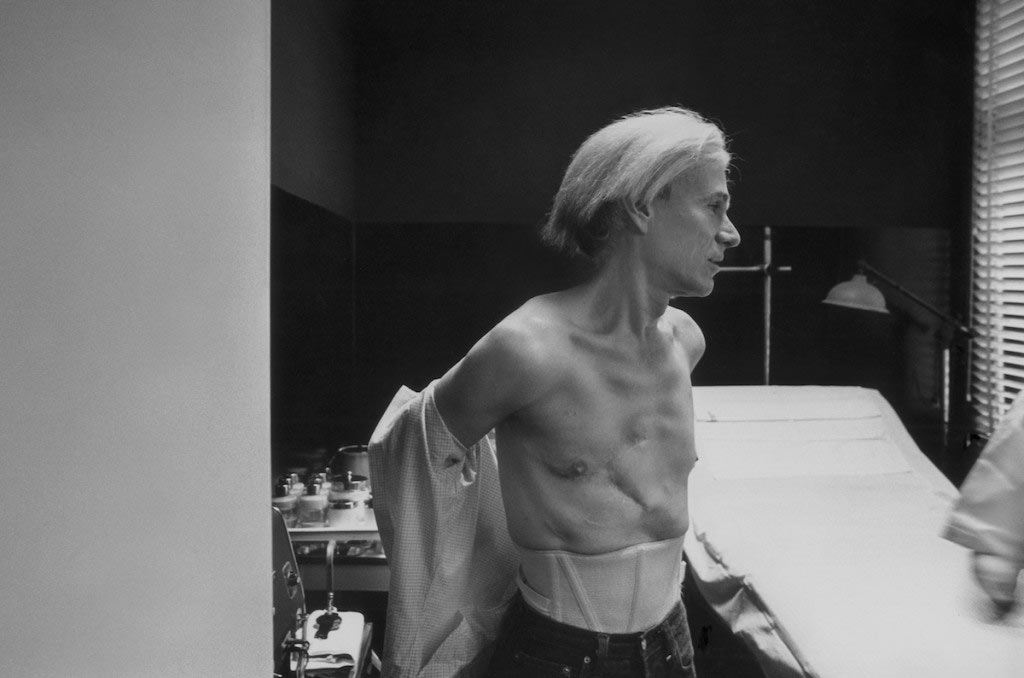 Warhol's injuries after being shot by Valerie Solanos