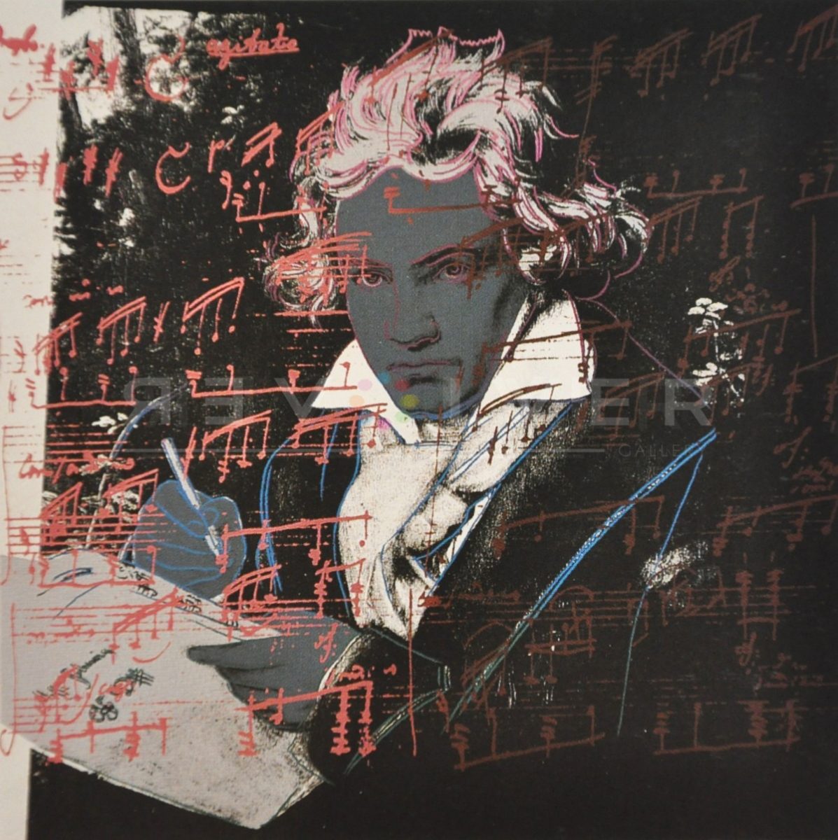 Andy Warhol Beethoven 391 screenprint, basic stock photo.