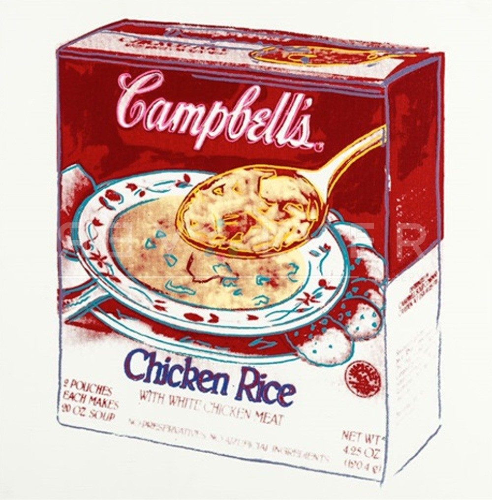 Campbell's Soup Box: Chicken Rice by Andy Warhol