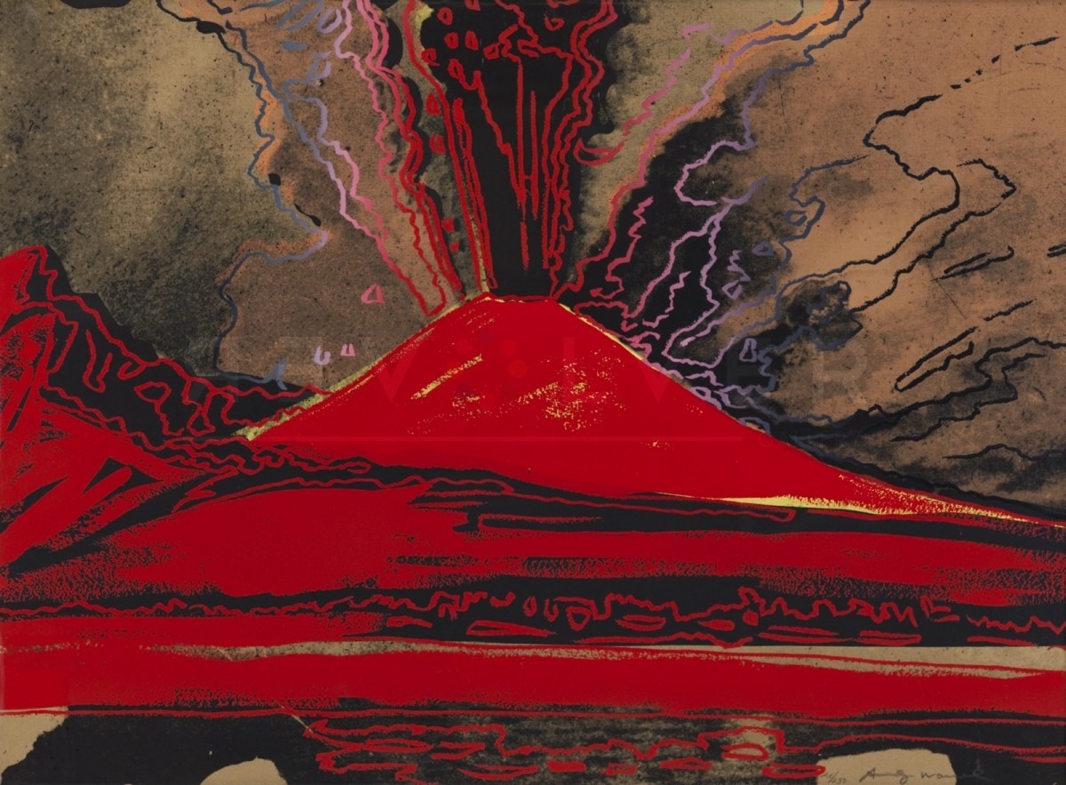 Stock image of Warhol's Vesuvius screen print.