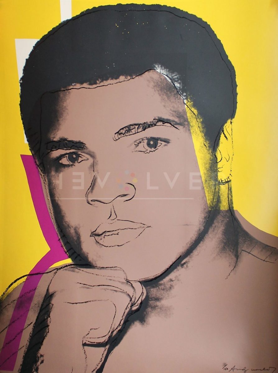 Basic stock image of Muhammad Ali 182 screenprint by Mick Jagger