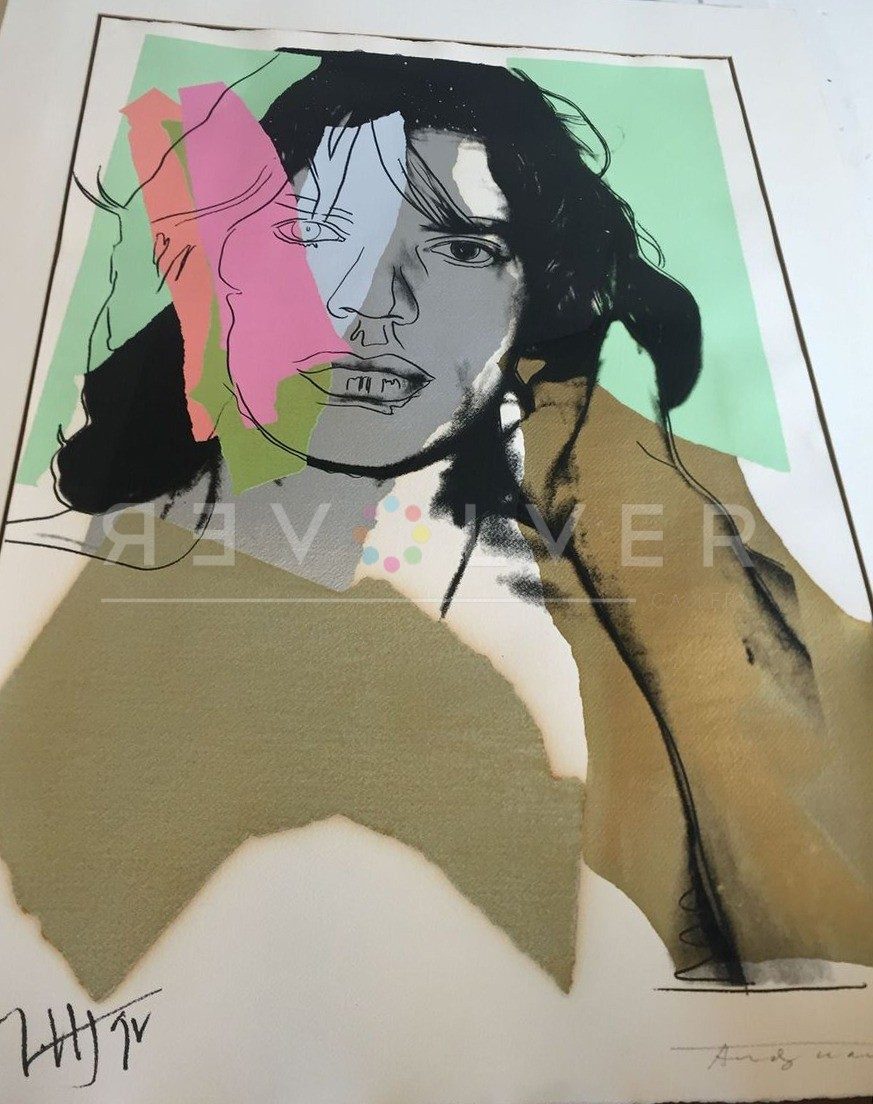 The Mick Jagger 140 screenprint out of frame