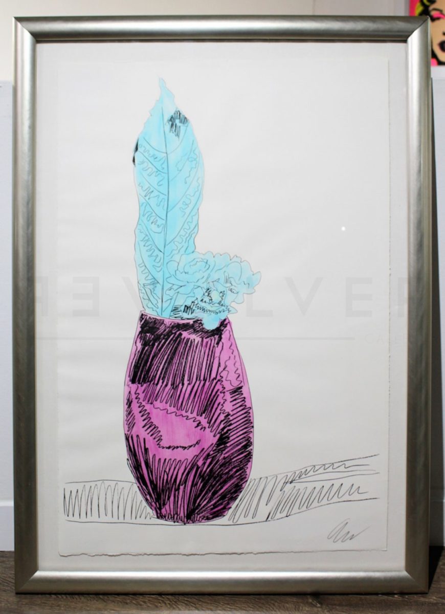 Andy Warhol - Flowers (Hand-Colored) F.S. II 115 framed jpg