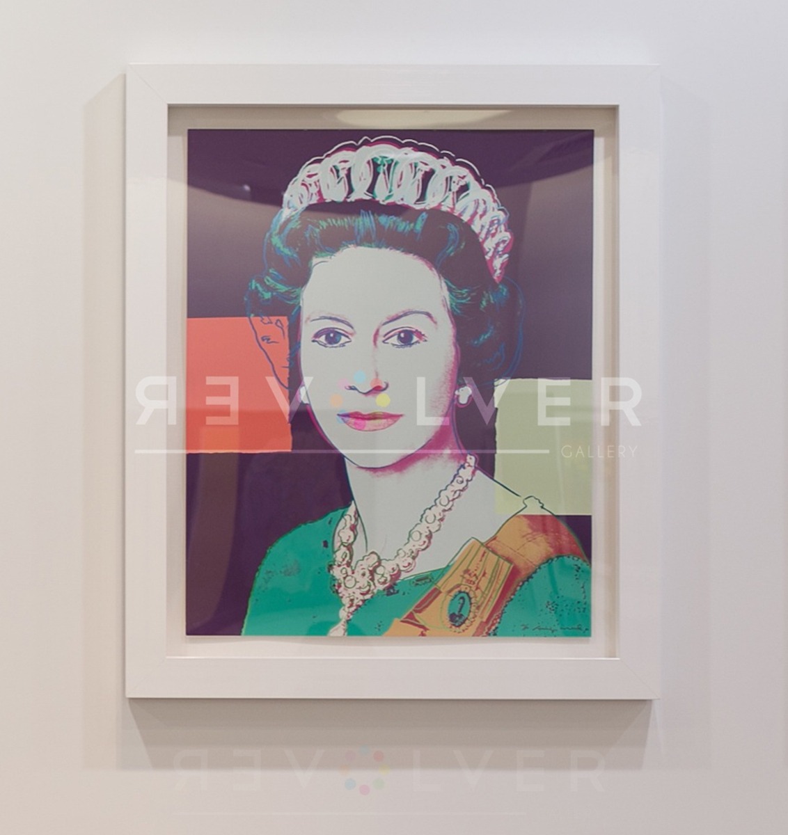 Queen Elizabeth 337 (purple) by Andy Warhol framed