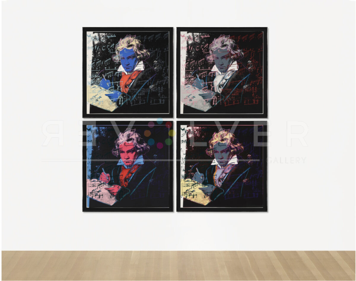 Beethoven Complete Portfolio by Andy Warhol hanging on a wall