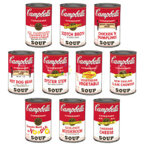 Andy Warhol Campbell's Soup II Complete Portfolio stock image with Revolver Gallery watermark.