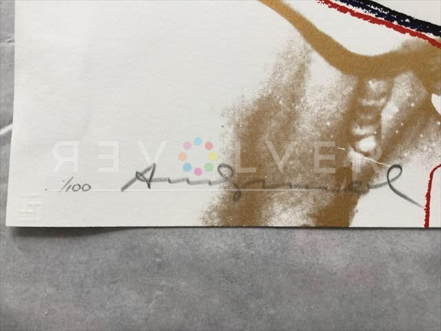 Warhol's signature on the Love 310 screenprint