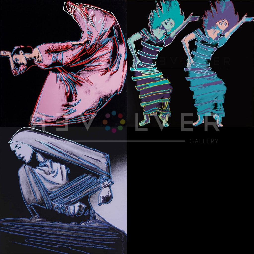 Andy Warhol Martha Graham Complete Portfolio showing all three prints. Stock image with Revolver gallery watermark.