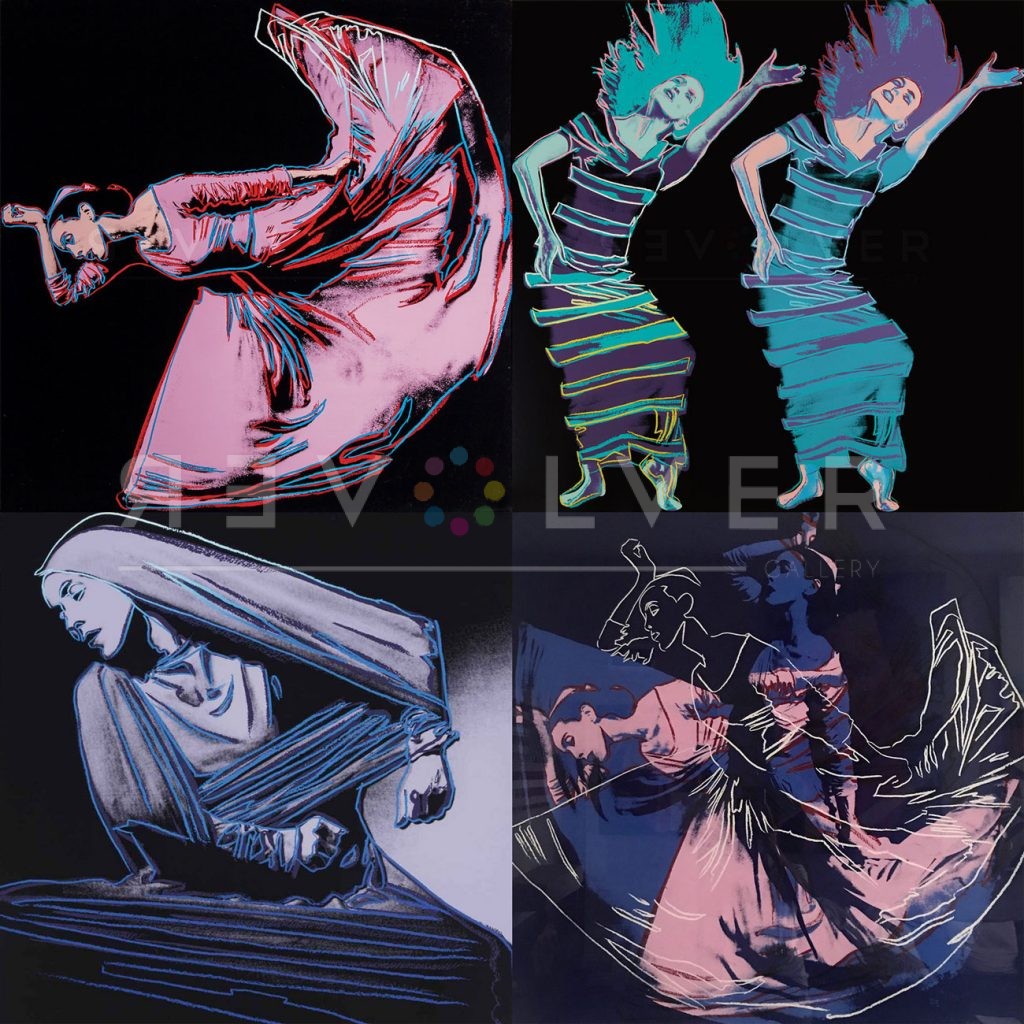 Andy Warhol Martha Graham complete series, all four prints.