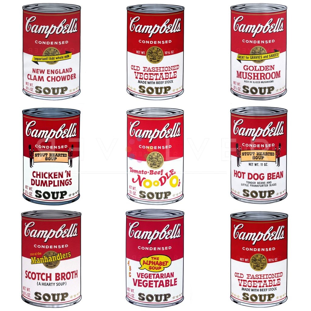 Campbell's Soup Cans II Complete Portfolio, 1969, stock version, by Andy Warhol