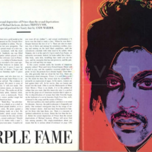 Andy Warhol's Prince illustration based on the Lynn Goldsmith photograph as it appeared in Vanity Fair, here reproduced in court documents.