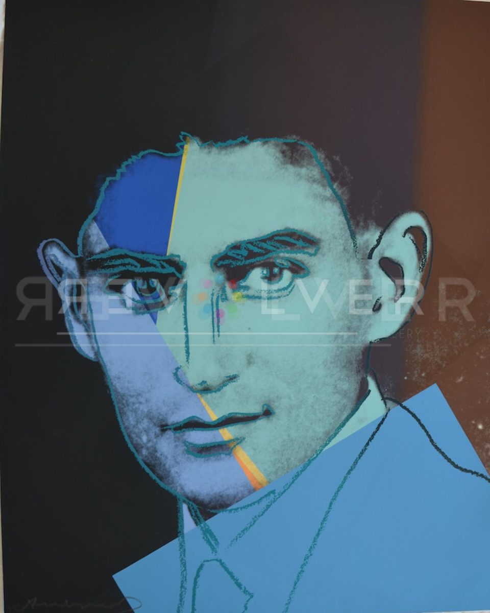 Andy Warhol Franz Kafka 226 (Trial Proof) from 1980, with Revolver Gallery watermark. (Stock)