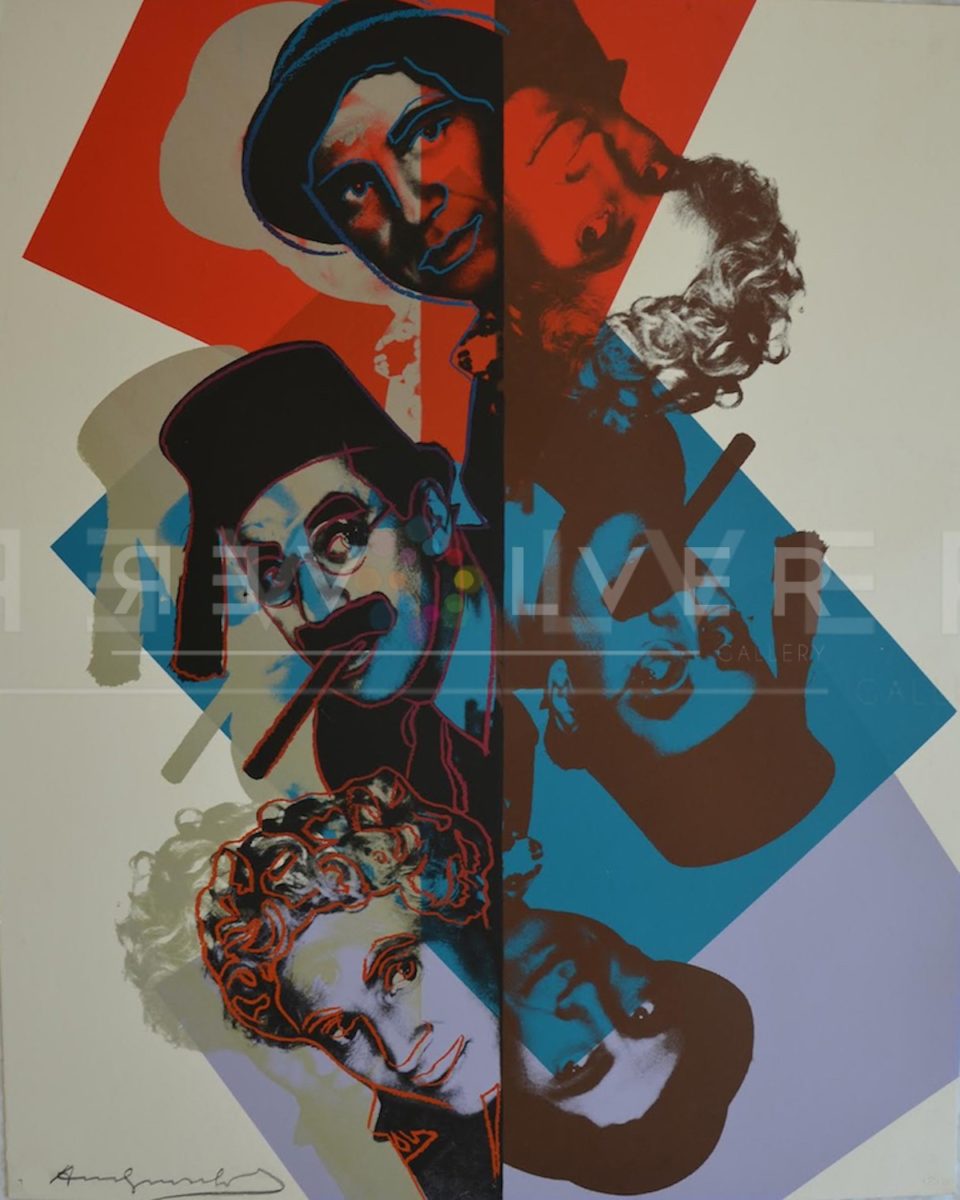 Stock photo of Marx Brothers 232 (trial proof) by Andy Warhol from Ten Portraits of Jews Series from 1980.
