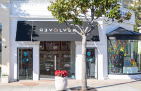Revolver Gallery storefront statues on Sunset Blvd.