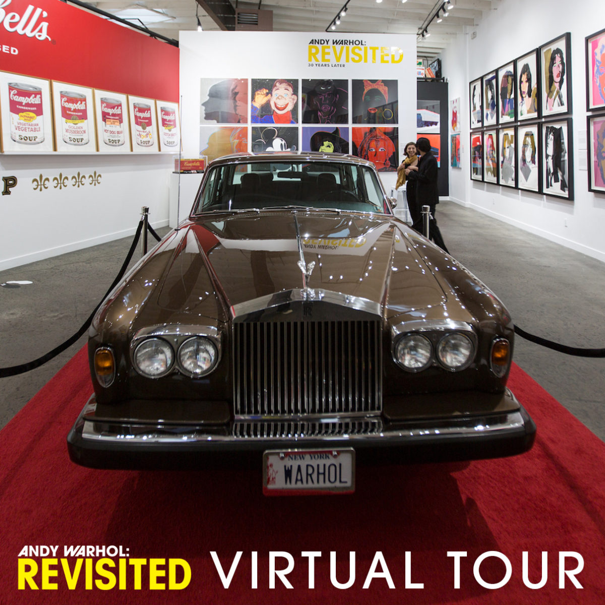 Warhol's Rolls Royce on the gallery floor. Click for Andy Warhol Revisited Virtual Tour,