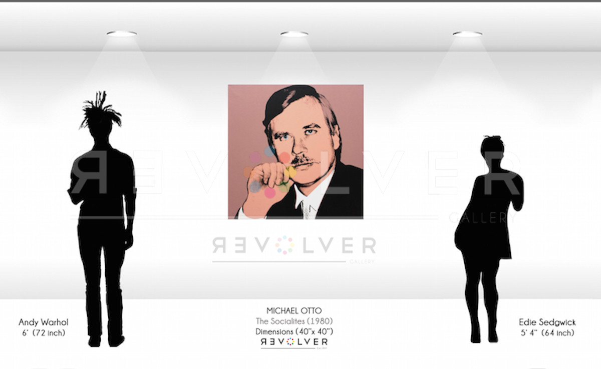 Picture of Michael Otto (Unique), Society Portraits, Socialites, 1980, by Andy Warhol, Andy and Edie Sedgwick Size Comparison.