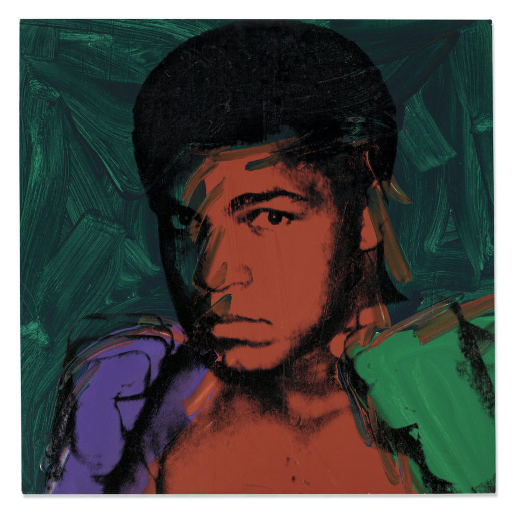 Original Muhammad Ali painting by Andy Warhol