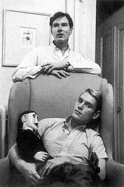 Ted Carey hanging out with Andy Warhol